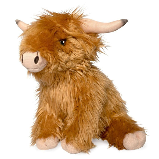 Home Office Fluffy Soft Cute Plush Look Animal Novelty Weighted Door Stop Doorstopper Decor Ornament Decorative Birthday Christmas Idea Gift Heavy Weight Highland Cow Cattle