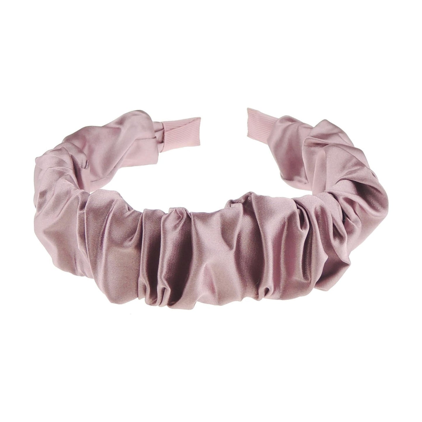 Girls Women Rouched Summer Evening Wedding Bridal Party Christmas Bridesmaid Birthday Satin Fabric Headband Alice Band Hair Accessories Headpiece