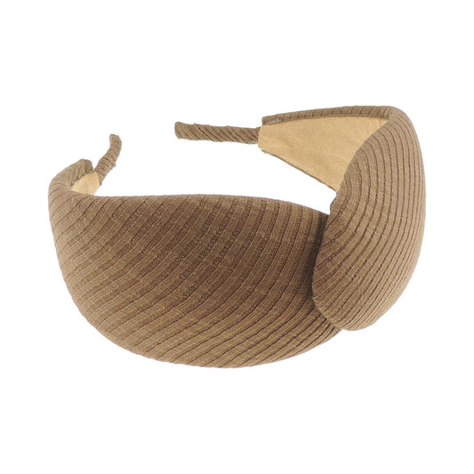 Ladies Draped Fabric Stripe Twist Padded Headband Alice Band