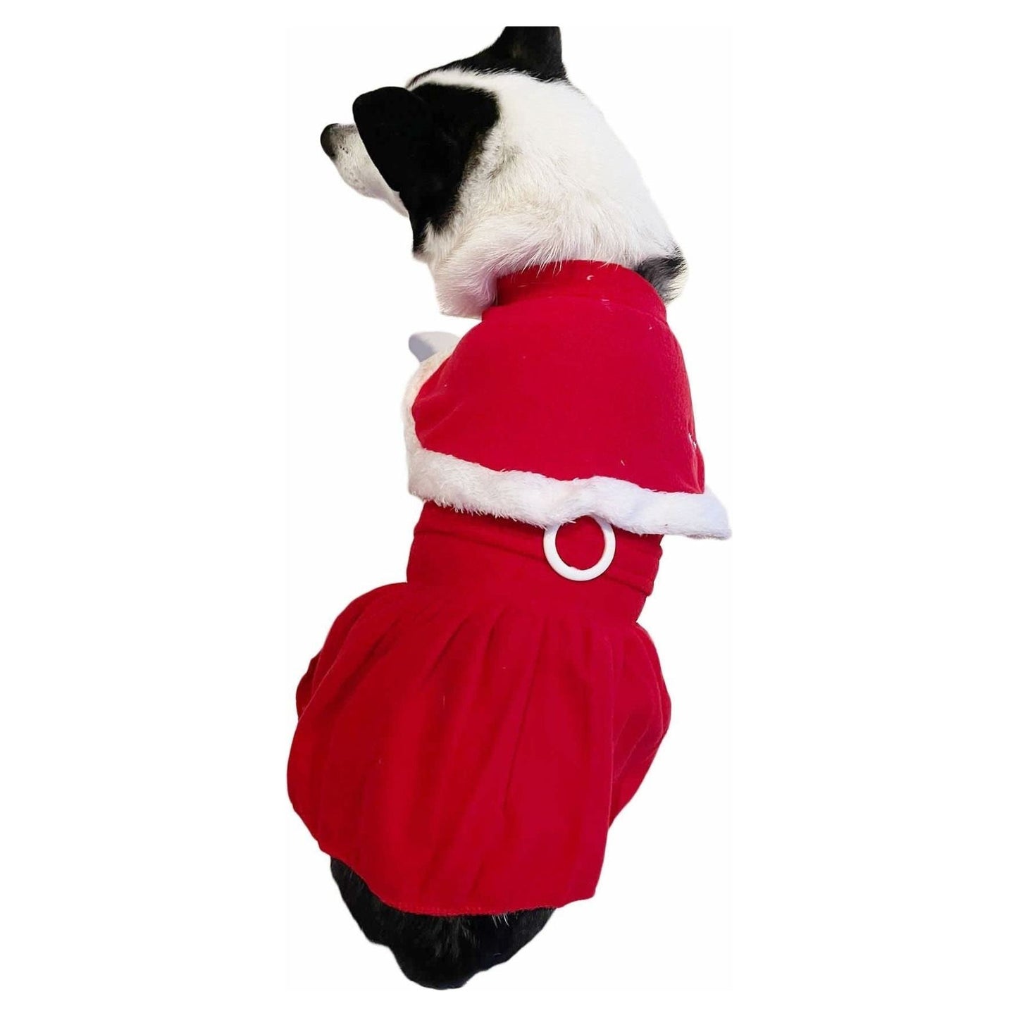 SMALL DOG BREED ONLY Cat Christmas Red White Santa Dog Winter Coat Outfit