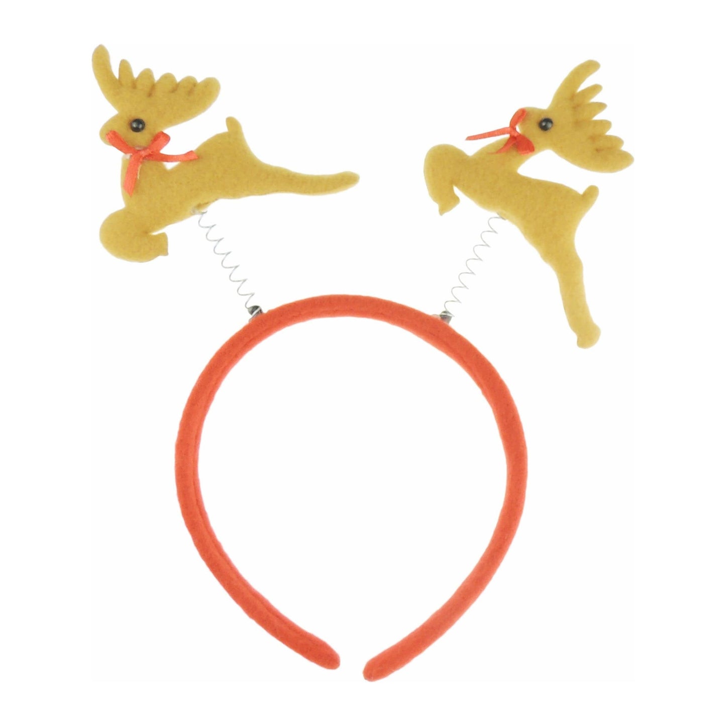 Unisex Womens Mens Festive Christmas Nativity Costume Outfit Party Headband Hair Hoop Alice Band Hairband Deeley Springs Bopper Plush Deer Antler Ears Leaping Prancing Reindeer