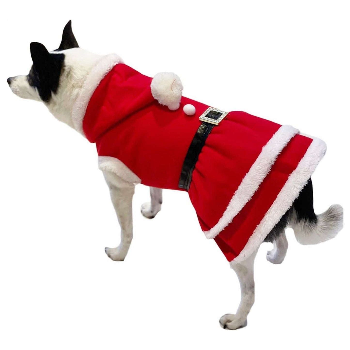 Cute Funny SMALL DOG ONLY Doggie Puppy Cat Accessories Outfit Fleece Warm Winter Girl Boy Jumper Coat Cape Clothes Hoodies Fancy Dress Costume Ideas Dress Christmas Xmas Santa Mrs Claus