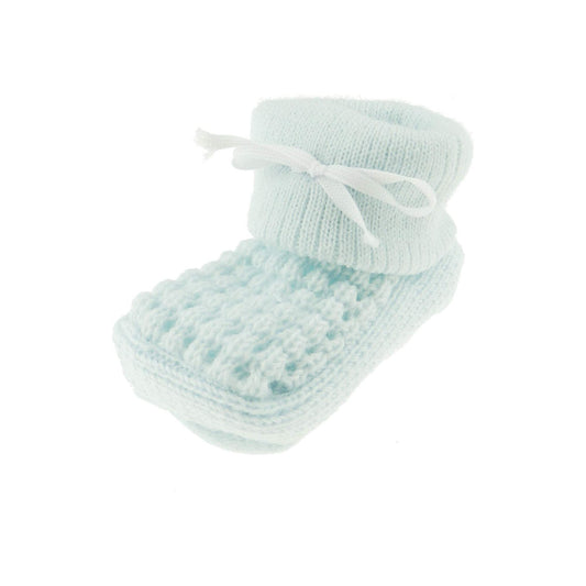 Cute Baby Girls Boys Infant Newborn Babies Warm WInter Crochet Knitted Cable Knit Pom Pom Shower Essential Pram Cot Crib Hospital Bootees Booties House Socks Slippers 0 3 Bow