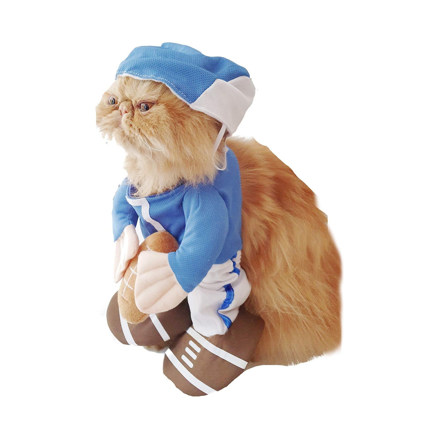 Funny Dog Cat American Football Sports Athlete Halloween Costume (Large)