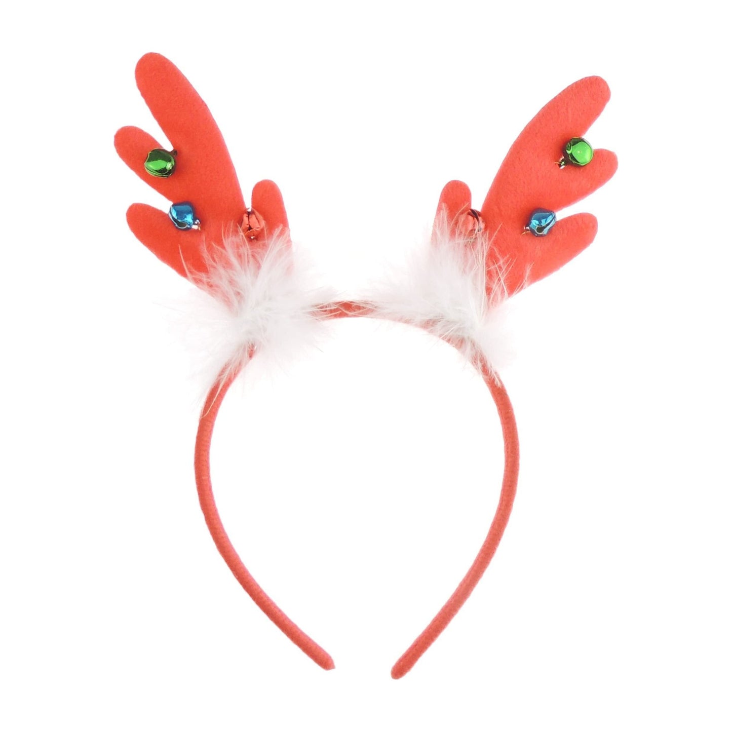 Glamour Girlz Festive Unisex Women Men Christmas Nativity Party Dinner Costume Outfit Headband Hair Hoop Alice Band Hairband Deeley Deely Springs Bopper White Red Reindeer Elk Stag Antlers Bells