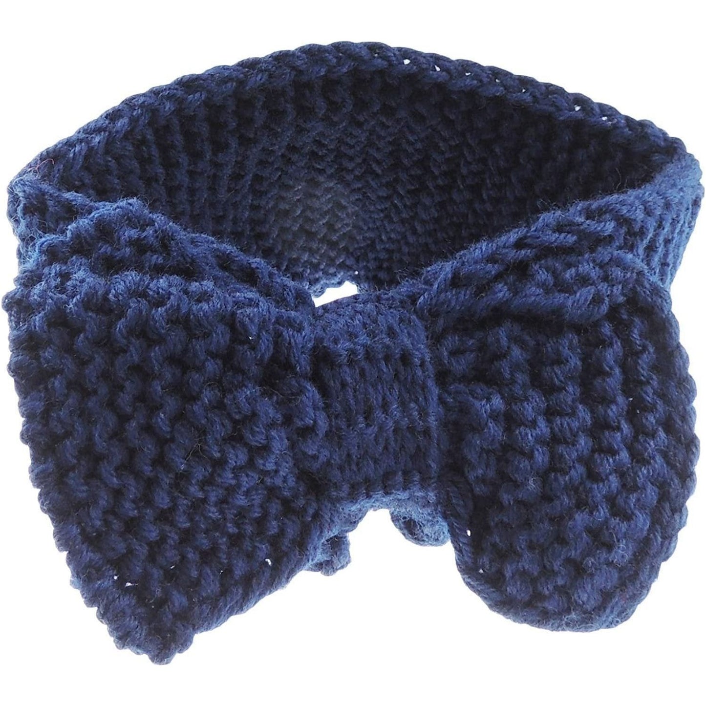 Ladies Warm Winter Knit Bow Detail Headband Wrap Ear Muffs