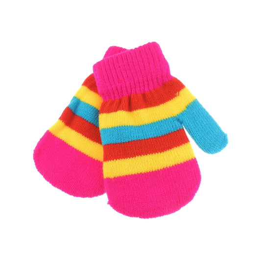 Cute Baby Girls Boys Unisex Toddler Babies Childrens Kids Essentials Warm Winter Knit Knitted Magic Stay On Mitts Shower Christmas Gift Mittens Gloves  1 2 Years