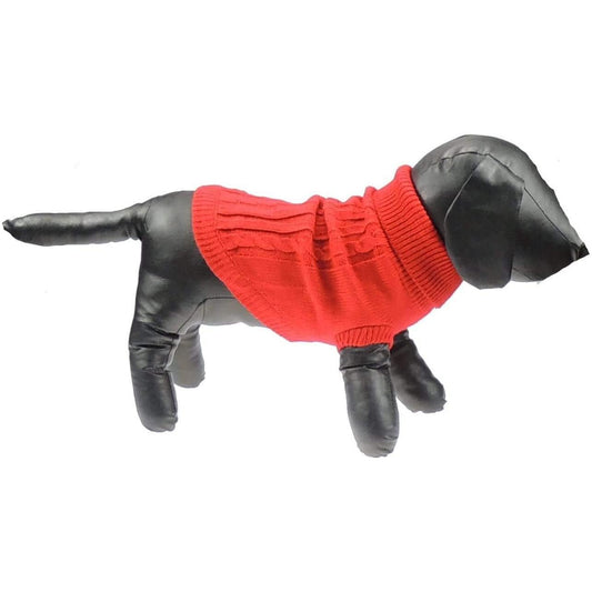 Red Dog Cat Knitted Girl Boy Warm Jumper