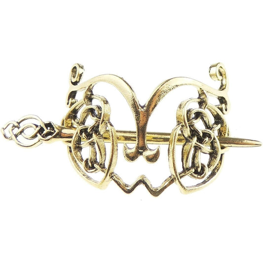 Womens Bridal Wedding Party Styling Hair Accessories Pins Bun Holder SMALL Pony Tail Chignon Brooch Hairpin Jewelry Updo Chopsticks Stick Vintage Look Metal Viking Celtic Scroll