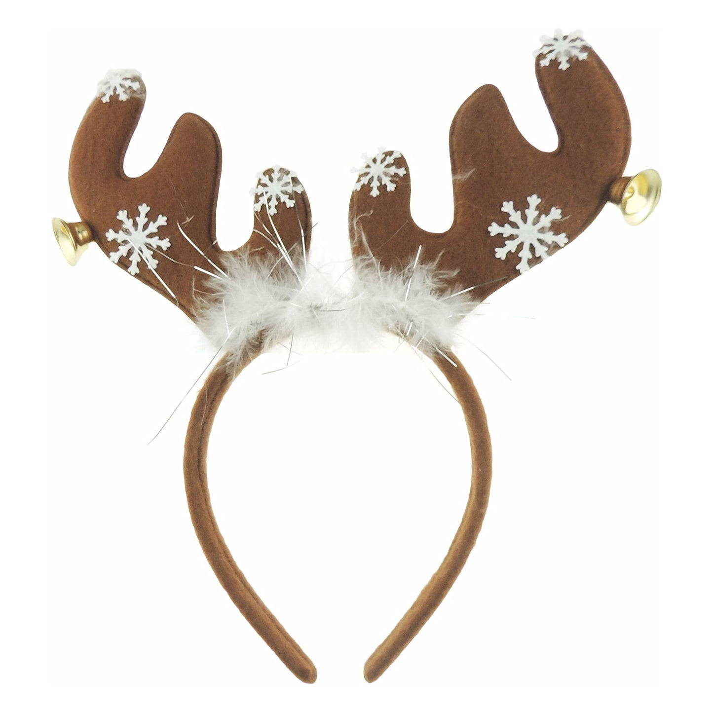 Festive Unisex Women Men Christmas Nativity Party Dinner Costume Outfit Headband Hair Hoop Alice Band Hairband Deeley Deely Springs Bopper White Red Snowflake Reindeer Elk Stag Ears Antlers