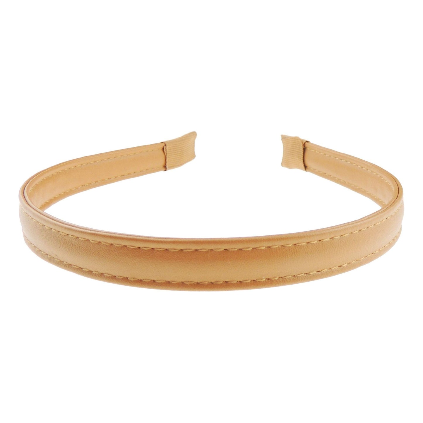 Ladies Leather Look Narrow Stitched Edge Headband Alice Band