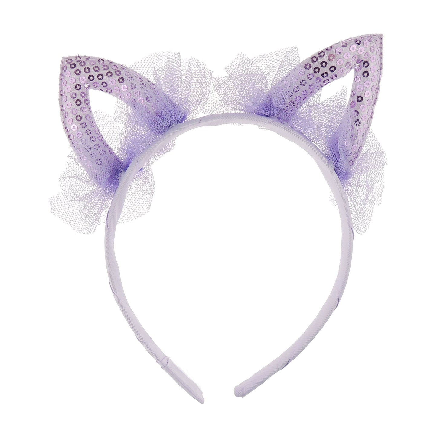 Cute Womens Girls Fancy Dress Up Party Role School Play Costume Christmas Hen Do Halloween Deely Deeley Bopper Animal Ears Headband Hairband Hair Alice Band Sequin Lace Cat