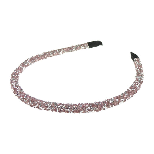 Extra Sparkly Girls Crystal Rhinestone Encrusted Narrow Evening Headband Alice Band