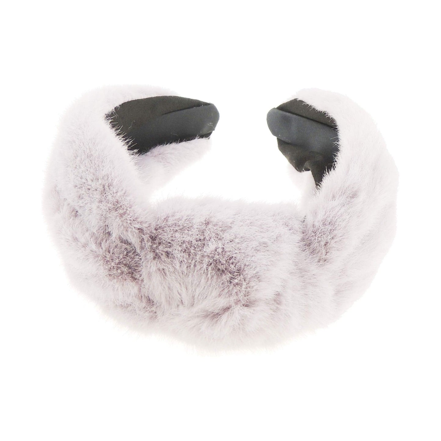 Ladies Wide Soft Faux Fur Fabric Top Knot Headband Alice Band