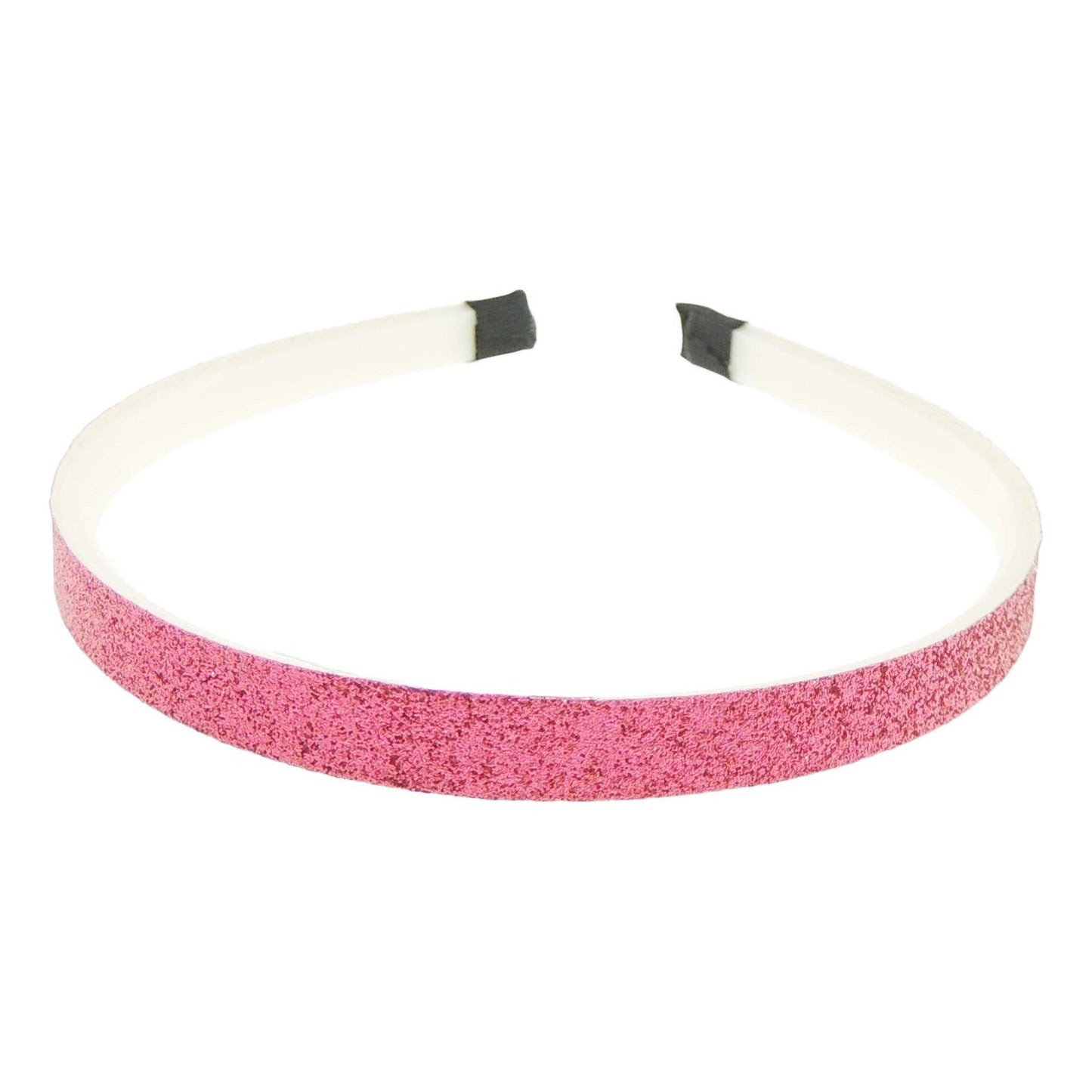 Girls Glitter Party Wedding Ribbon 1cm Covered White Headband Alice Band