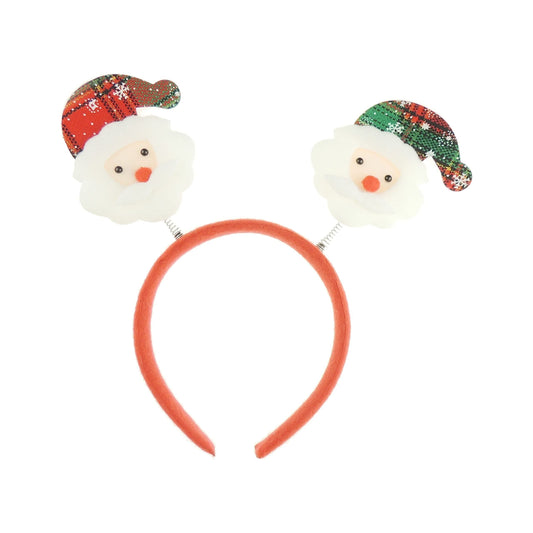 Glamour Girlz Unisex Womens Mens Festive Christmas Nativity Costume Outfit Party Headband Hair Hoop Alice Band Hairband Deeley Deely Springs Bopper Plush Snowman Santa Claus Bowler Hat (Santa Bowler)