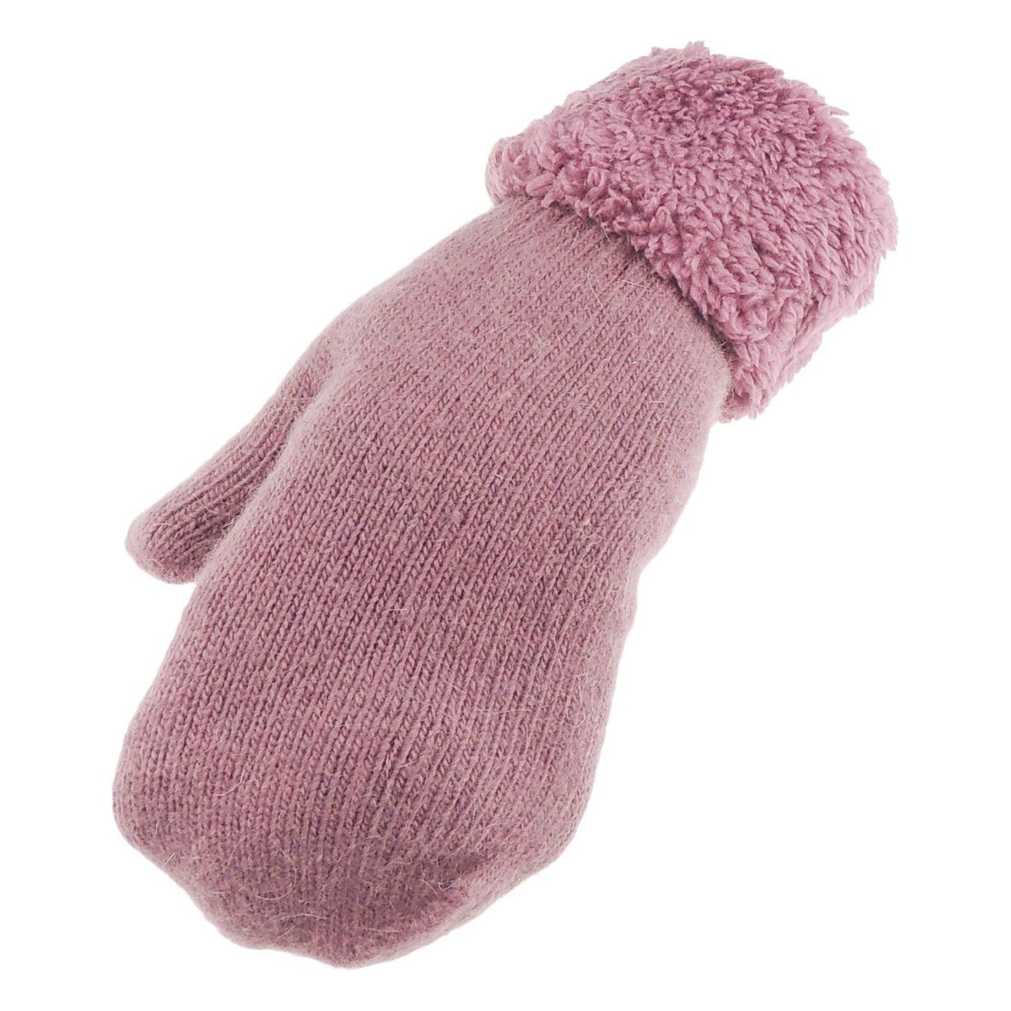 Ladies Thick Fleece Lined Fine Knit Thermal Mittens