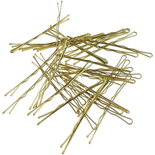 Ladies Hairdressers Card of 36 45mm Gold Blonde Styling Kirby Hair Grips