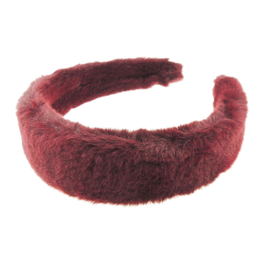 Ladies Wide Soft Faux Fur Fabric Winter Festive Headband Alice Band