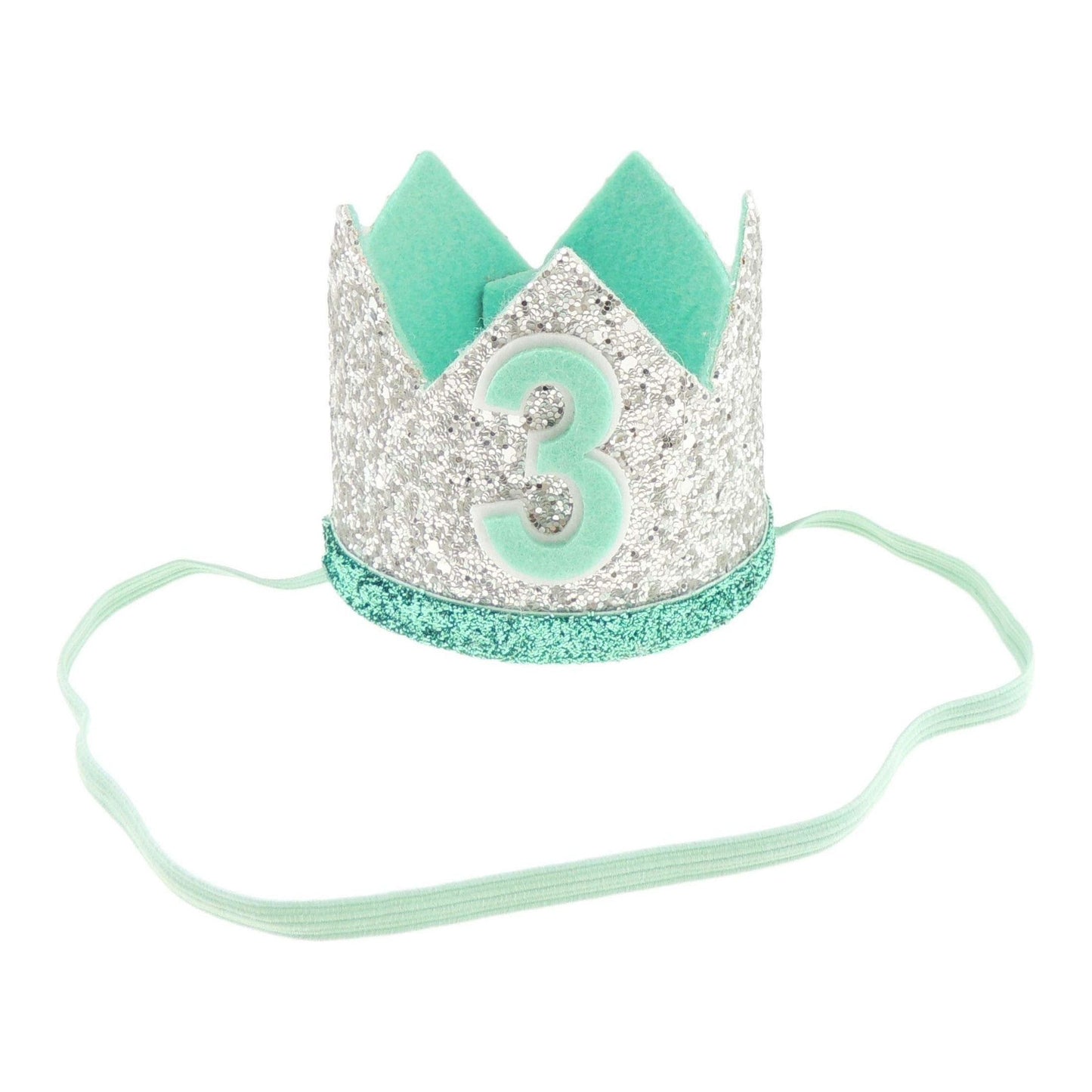 Boys Girls Cat Dog Pet Glitter 3rd 3 Three Years Old Birthday King Crown Princess Tiara Costume Party Photo Prop Headband Hat