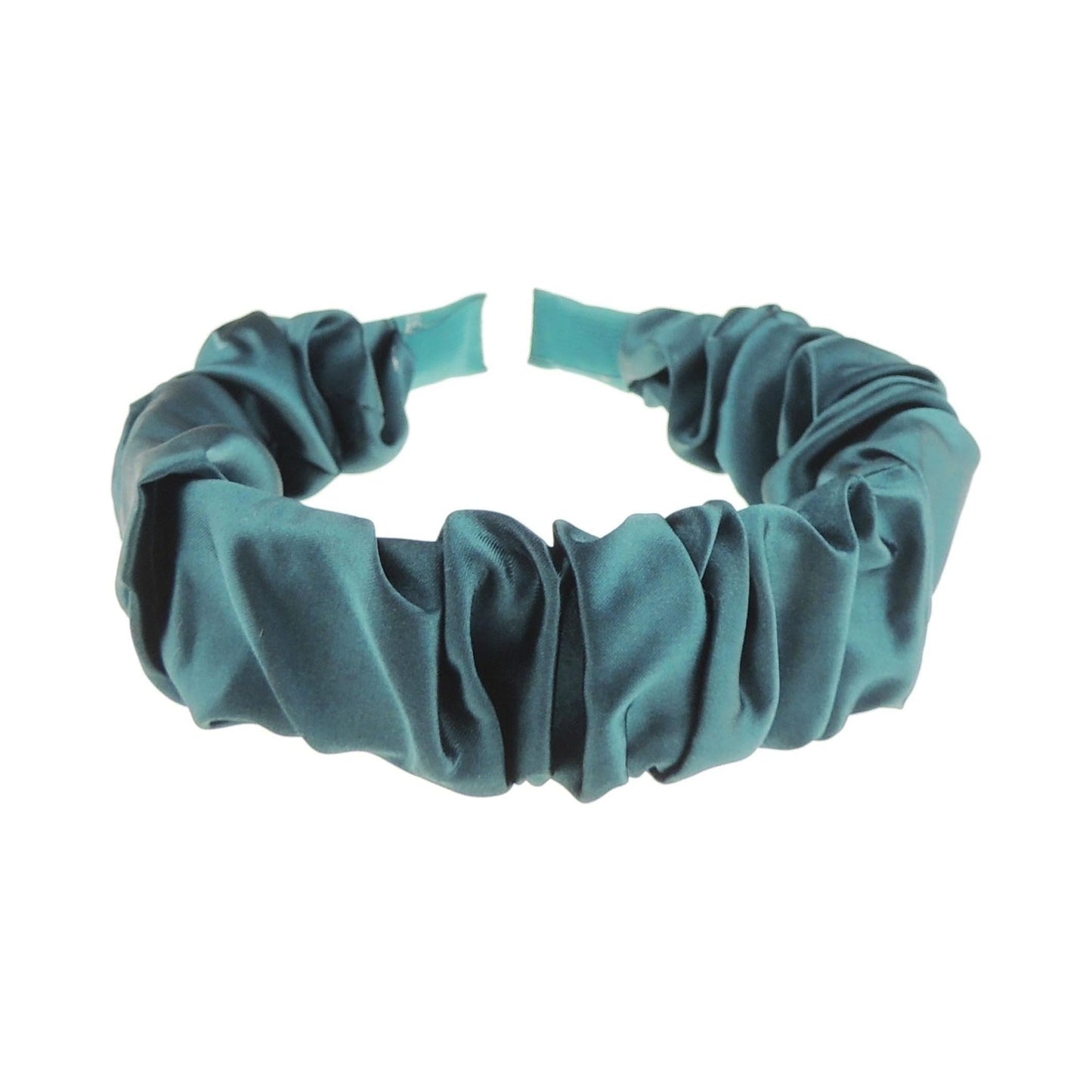 Girls Women Rouched Summer Evening Wedding Bridal Party Christmas Bridesmaid Birthday Satin Fabric Headband Alice Band Hair Accessories Headpiece