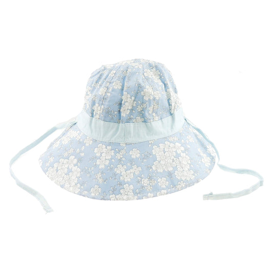 Cute Baby Girls Childrens Todller Kids Infant Flowers Floral Summer Holiday Cotton Bucket Beanie Floppy Sun Cap Protection Foldable Beach Cloche Hat 6 12 18 Months