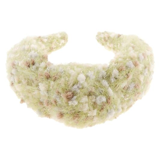 Ladies Soft Chunky Boucle Tweedy Wool Look Top Knot Headband Alice Band