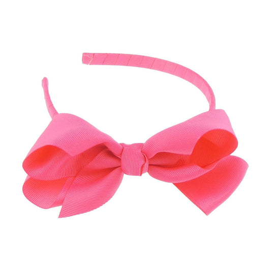 Girls Party School Uniform Large Grosgrain Ribbon Bow 1cm Headband Hair Alice Band