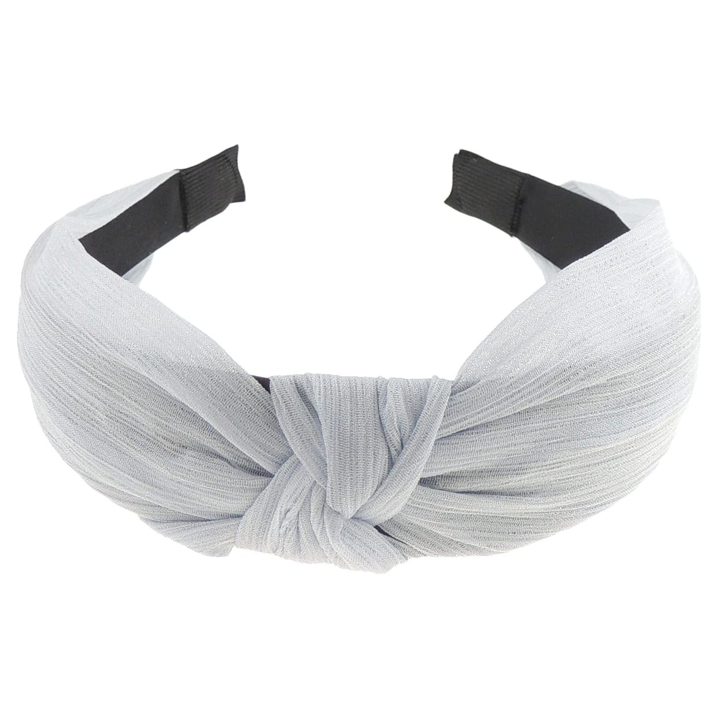 Ladies Glitter Thread Chiffon Look Top Knot Headband Alice Band