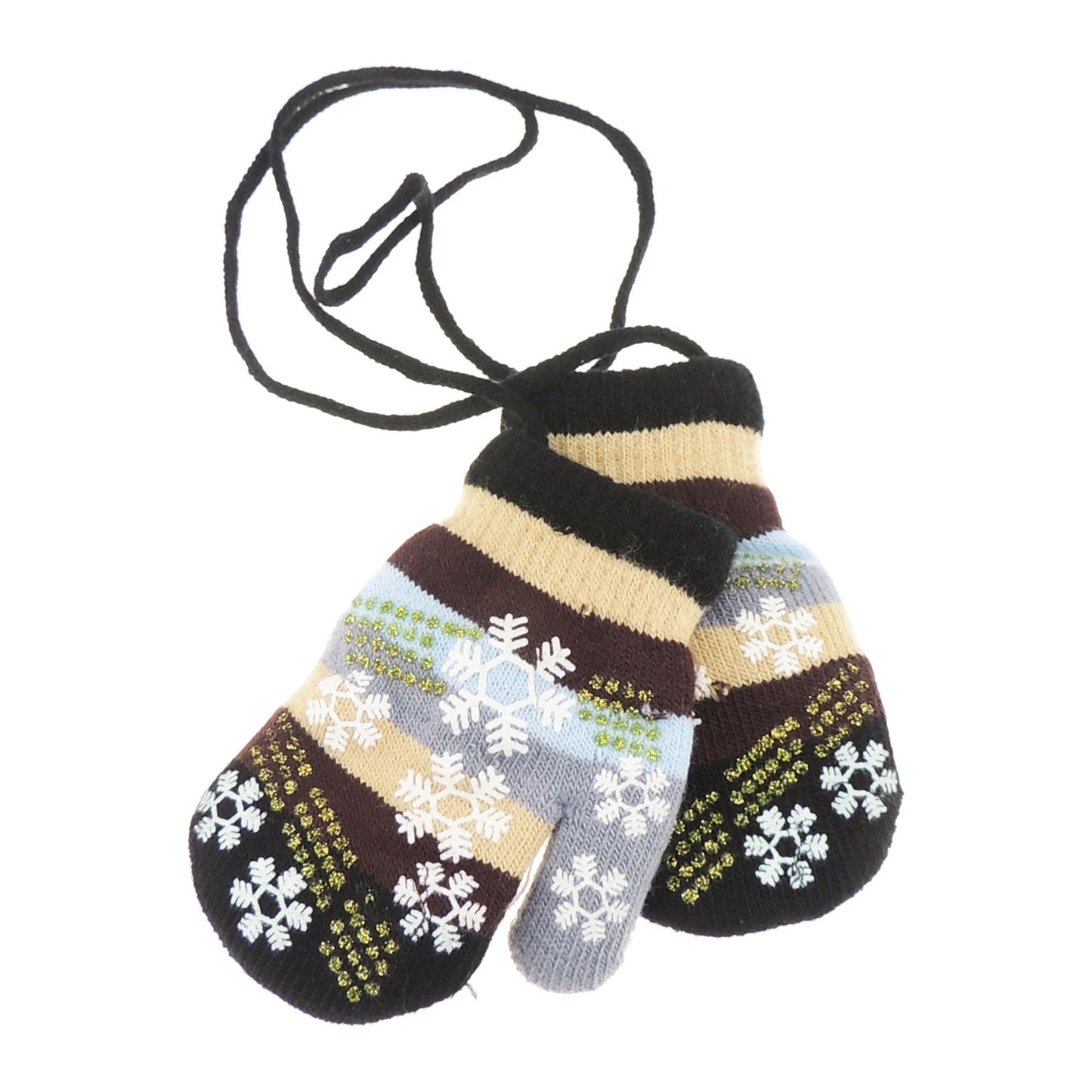 Soft Baby Girls Boys Kids Toddler Children Babies Knit Thermal Warm Winter Outdoor Hand Warmers Gloves Stripe Snowflake Chain String Mittens 6 9 Months 1 2 Years