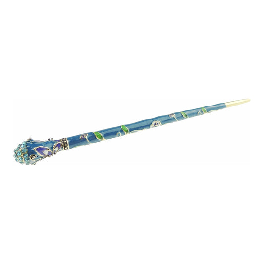 Painted Enamel Floral Butterfly Hair Stick Pin