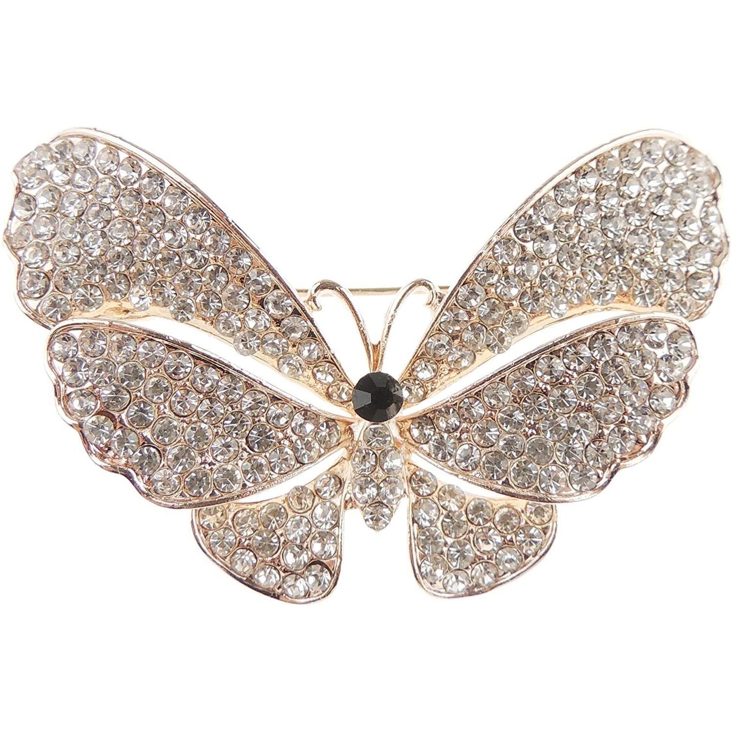 Crystal Diamante Ladies Formal Brooch Fly Insect Butterfly Ombre