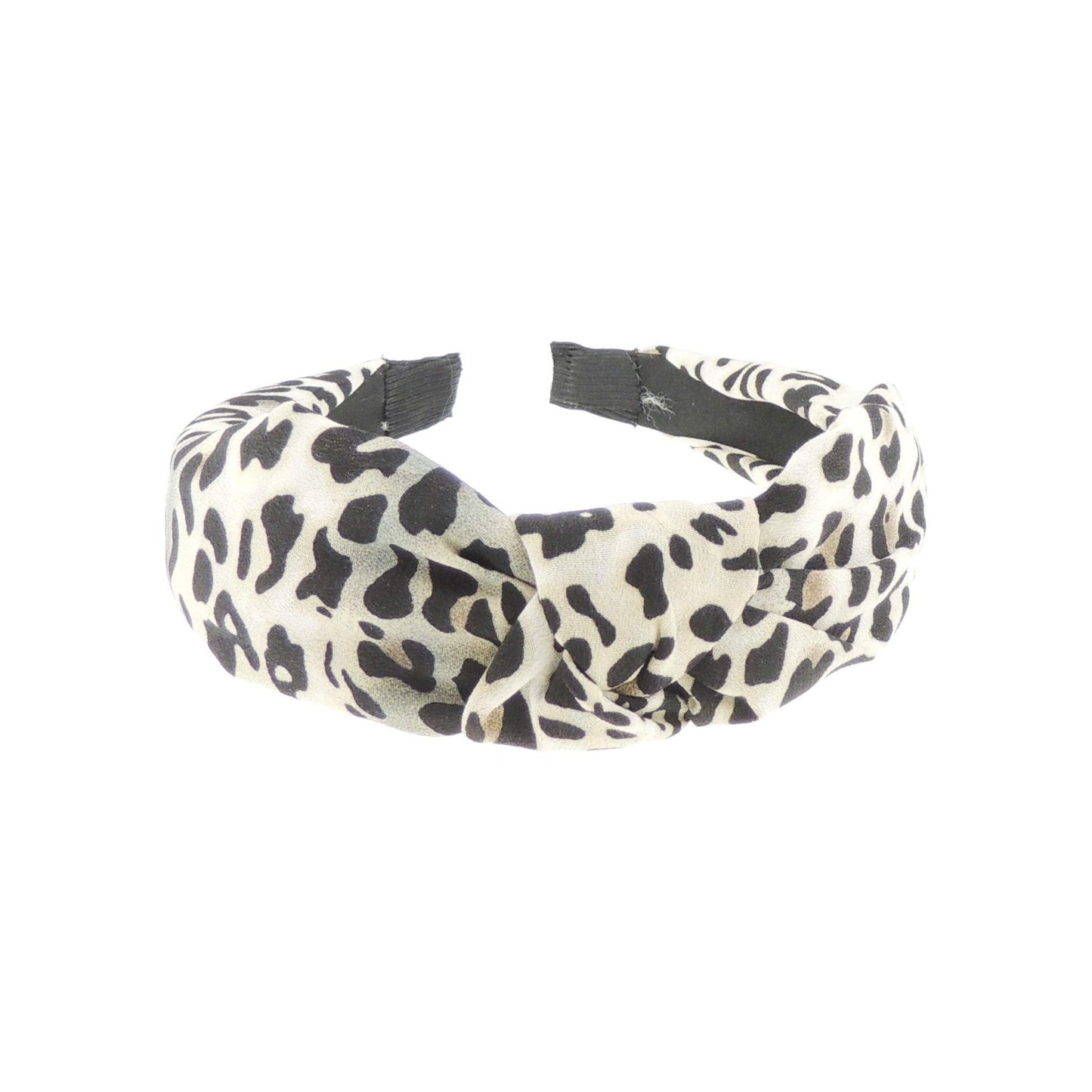 Women Girls Draped Top Knot Chiffon Headband Alice Band Animal Print