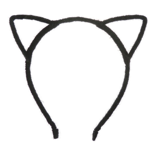 Ladies Fuzzy Stencil Cat Ears Deeley Bopper Narrow Headband Alice Band