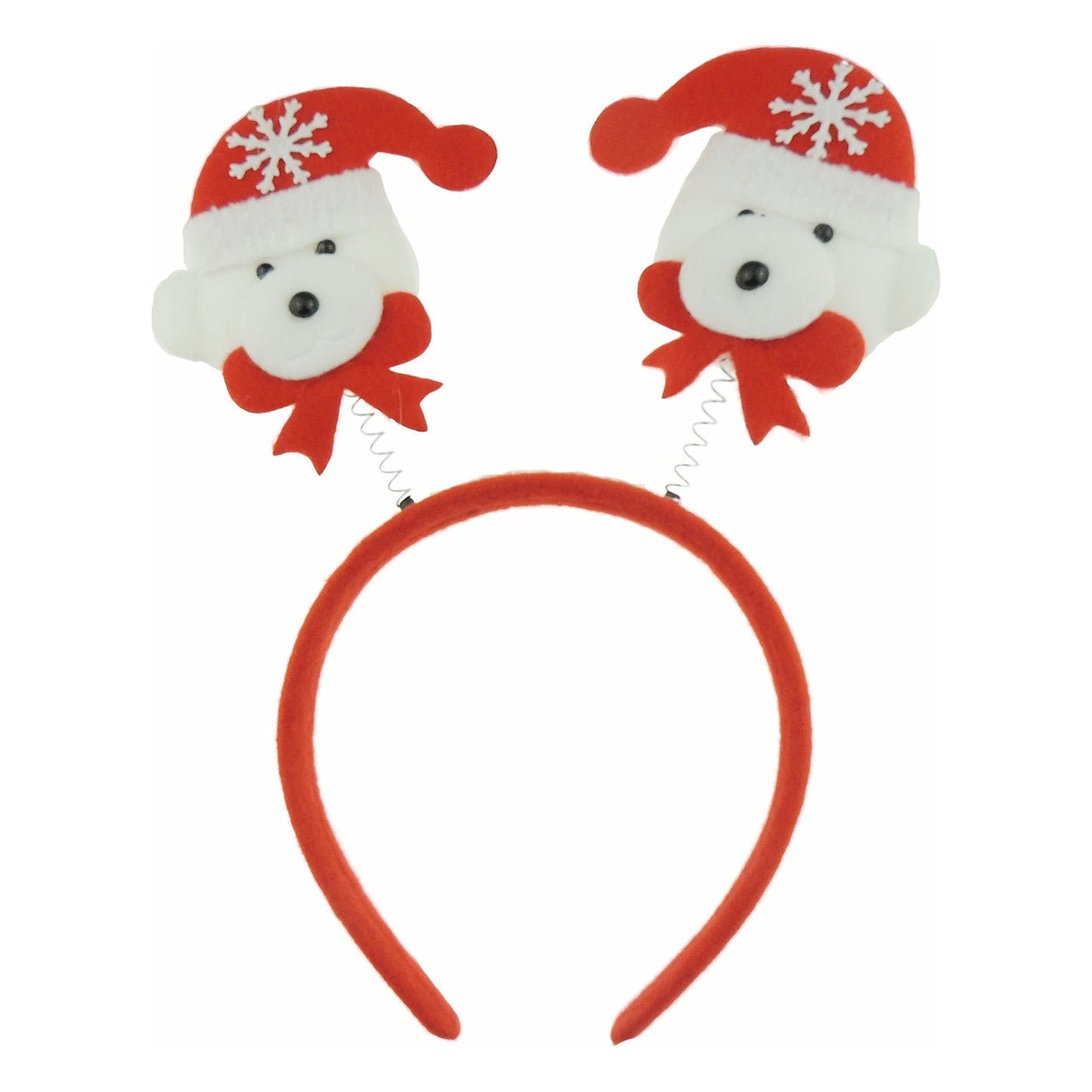 Glamour Girlz Festive Christmas Party Deeley Bopper Headband Alice Band White Teddy Bear Reindeer Red Santa Hat