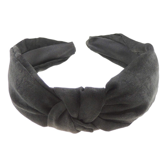 Ladies Draped Slinky Satin Top Knot Headband Alice Band