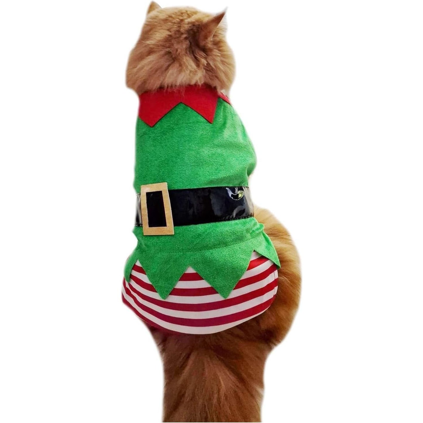 Cute Funny SMALL DOG ONLY Doggie Puppy Kitten Cat Christmas Xmas Outfit Fleece Warm Winter Girl Boy Jumper Coat Clothes Hoodies Costume Ideas Pullover Sweater Red Green Elf Santas Helper