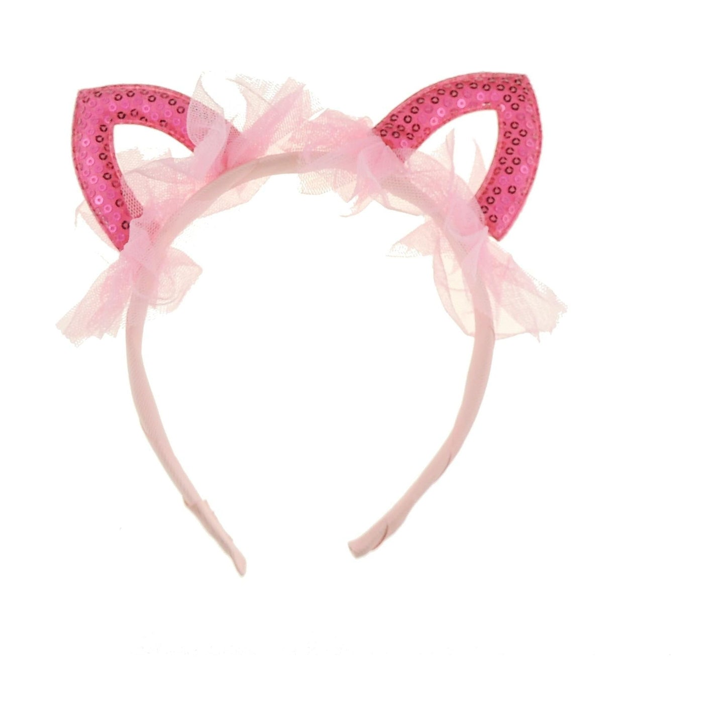 Cute Womens Girls Fancy Dress Up Party Role School Play Costume Christmas Hen Do Halloween Deely Deeley Bopper Animal Ears Headband Hairband Hair Alice Band Sequin Lace Cat