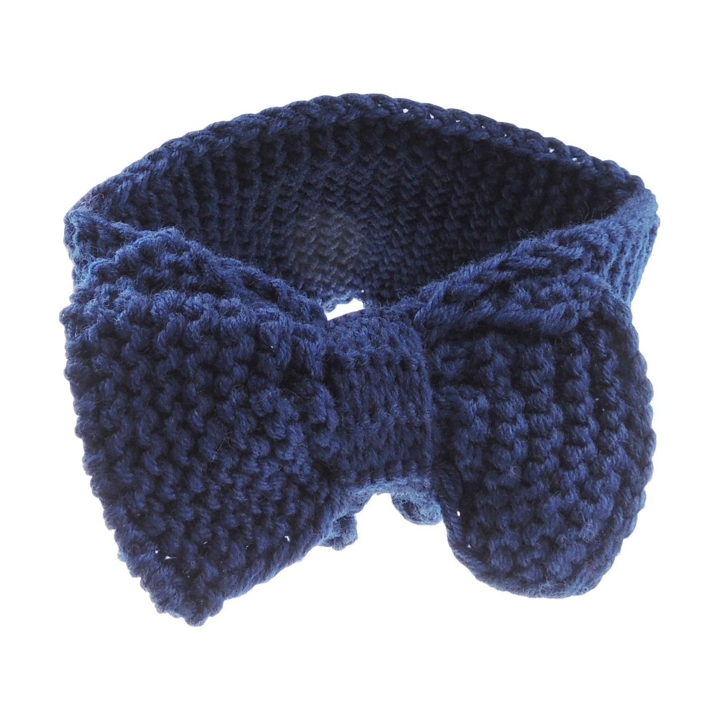 Ladies Warm Winter Knit Bow Detail Headband Wrap Ear Muffs