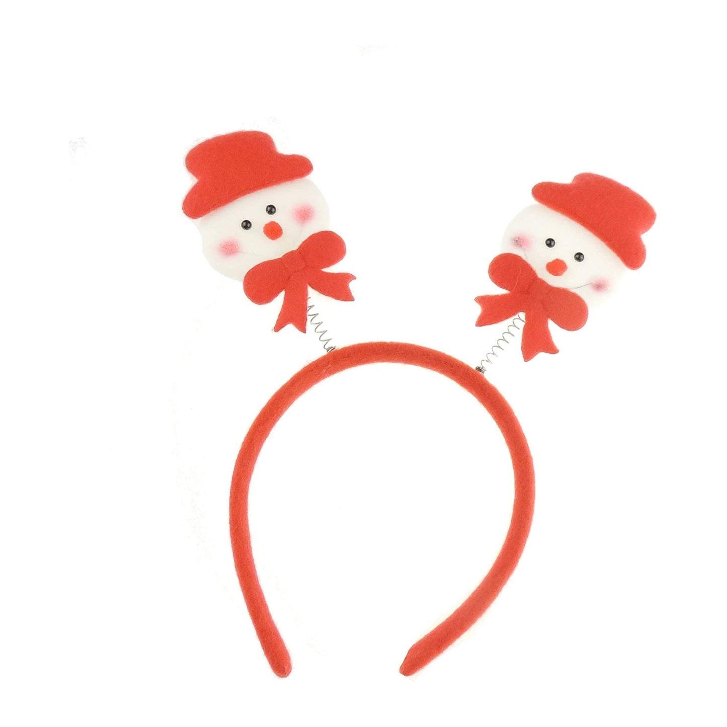 Unisex Womens Mens Festive Christmas Nativity Costume Outfit Party Headband Hair Hoop Alice Band Hairband Deeley Deely Springs Bopper Plush Snowman Santa Claus Hat White