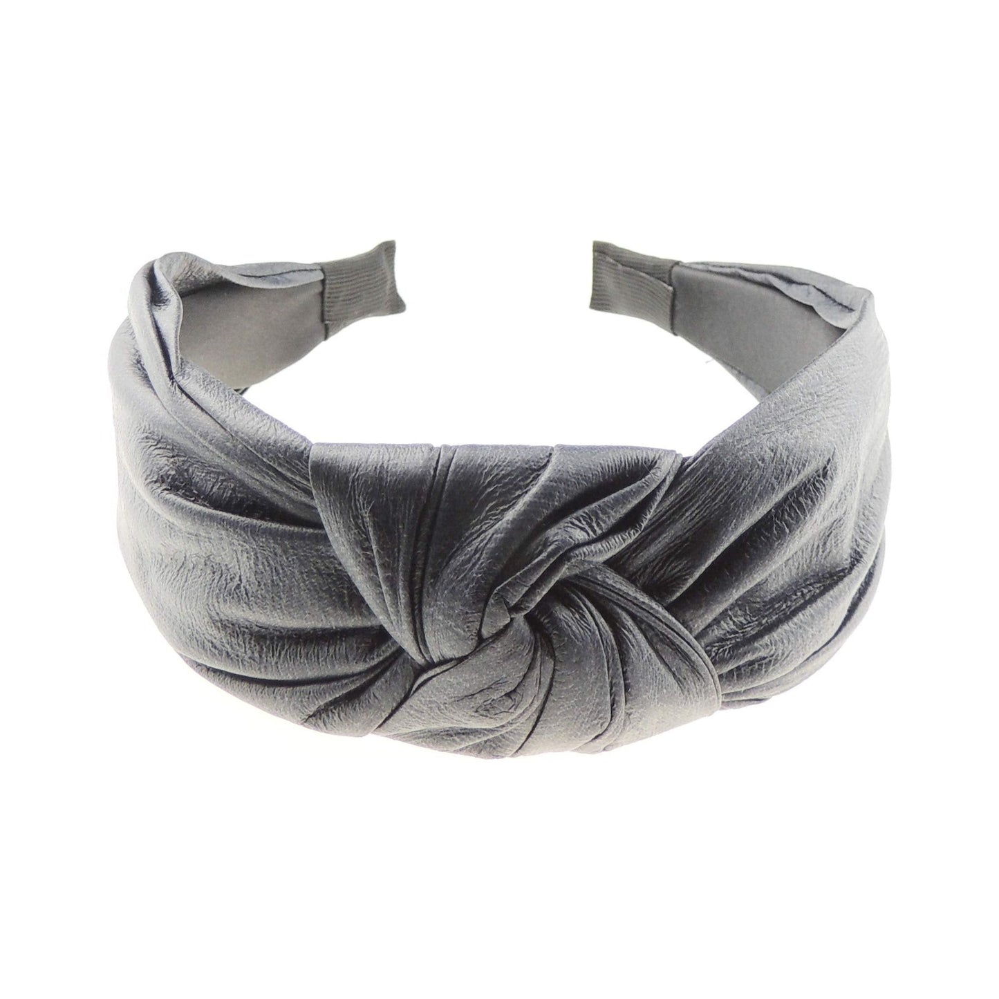 Ladies Wide Soft Leather Look Top Knot Evening Headband Alice Band