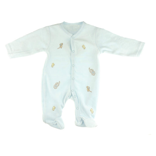 Baby Boys Girls Infants Babies Childrens Clothes Newborn Pram Cot Cotton Velour Sleepwear All in One Romper Outfit Footies Babygrow Sleepsuit Elephant Mouse