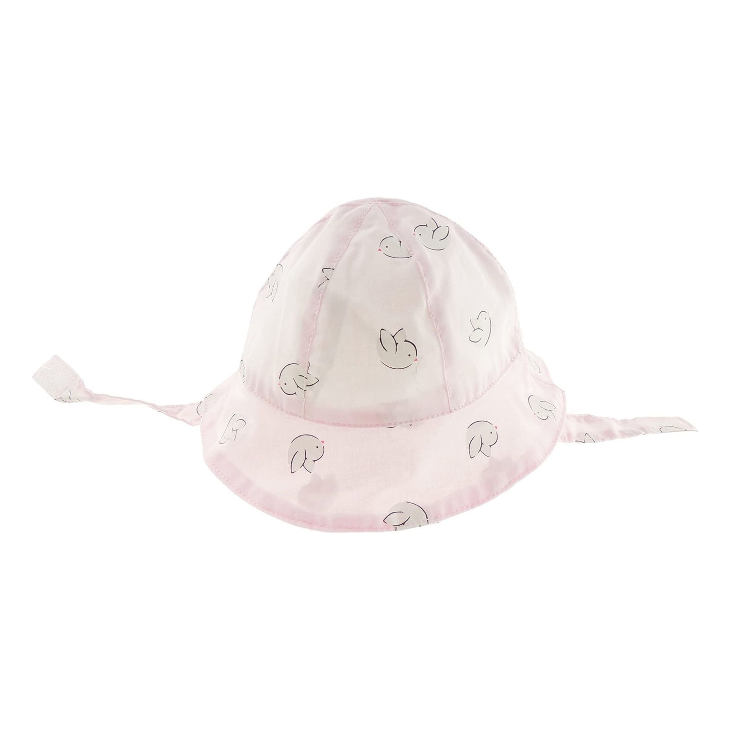 Glamour Girlz Baby Girls Cotton White Pink Flying Birdie Bird Print Bucket Cloche Beanie Sun Cap Hat (3-6 Months, Pink)