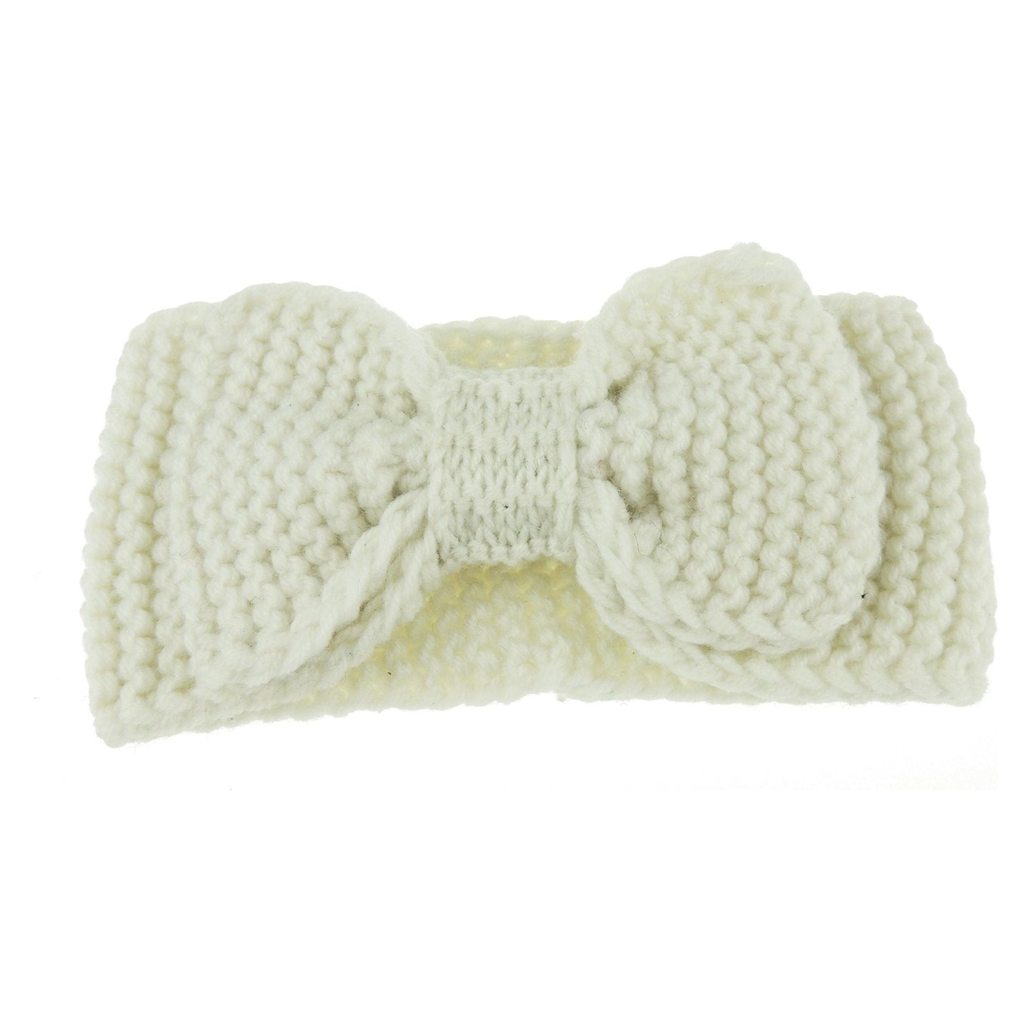 Ladies Warm Winter Knit Bow Detail Headband Wrap Ear Muffs