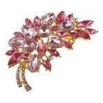 Ladies Extra Sparkly Bouquet Floral Large 7cm Lapel Brooch