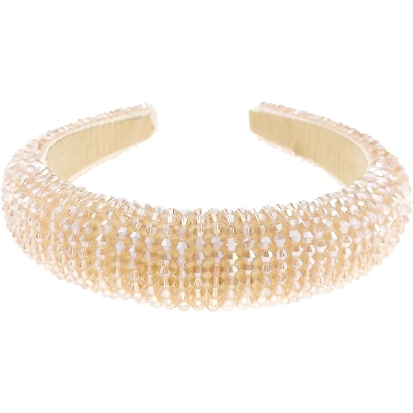 Ladies Bump Padded Beaded Crystal Evening Bridal Party Formal Headband